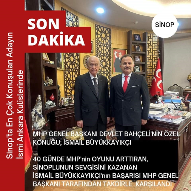 Büyükkayıkçı : Bugün Ankara'da Genel Başkanımızın Takdirleriyle Karşılandım!