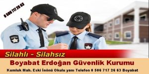 Sinop Boyabat Erdoğan özel güvenlik kurumu kayıtları devam ediyor