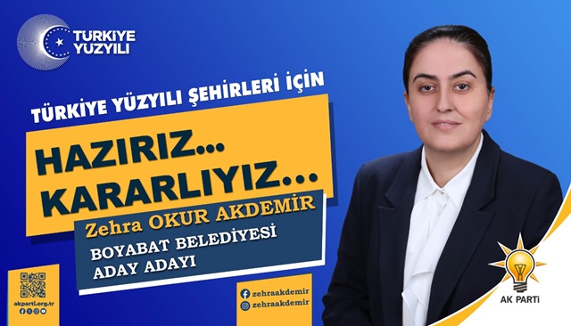 Ak Parti Boyabat Belediye başkan aday adayı Zehra Okur Akdemir bayan seçmenler arasında ilgi ile karşılanıyor.