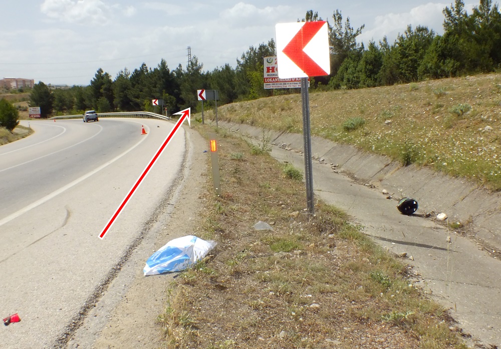 boyabat trafik kazasi motosiklet 1yarali1