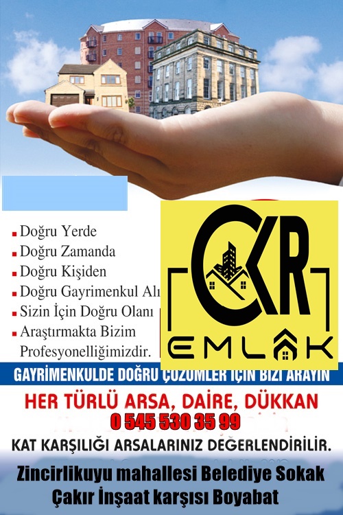 Daire, Dükkan, Arsa Arayışınızda Boyabat'ta CKR Emlak Yanınızda!87