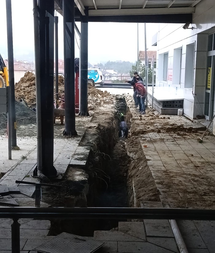 Boyabat devlet hastanesi acil servisi alt yapi calismasi