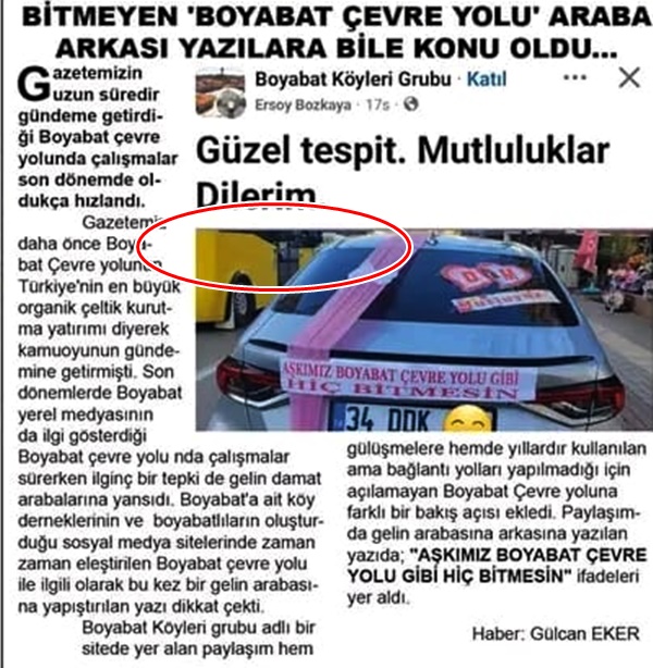 askimiz boyabat cevre yolu gibi hic bitmesi