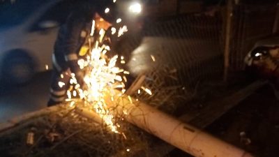 Sinop’un Boyabat ilçesinde meydana gelen trafik kazasında kontrolden çıkan bir